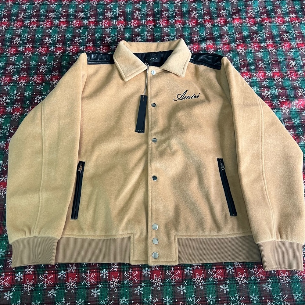 Amiri Metal Button Stylish Paneled Casual Jacket